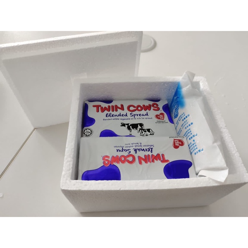 Twin Cows Butter 250g With Icebox Shopee Malaysia