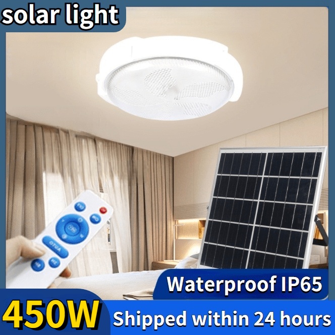 Solar light indoor lighting 250W 450W LED solar ceiling light bedroom ...