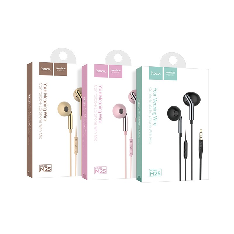 HOCO M25 Your meaning wired earphones 3.5mm jack with inline one button