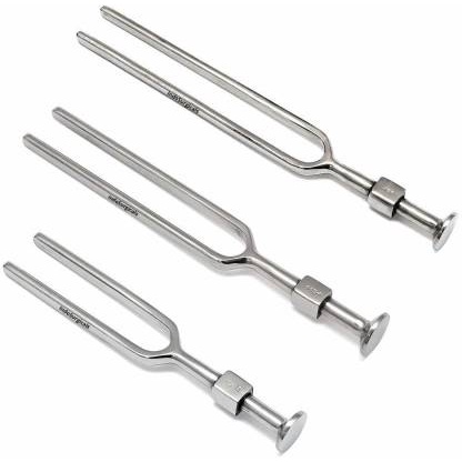 Beyond Medx Medical Tuning Fork Examination Set 128 / 256 / 512 Hz for Neurological or Hearing Assessments