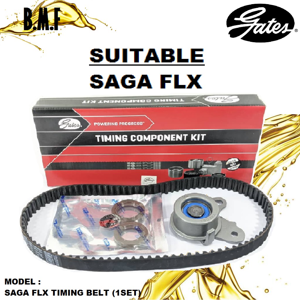 GATES Timing Belt Kit Set for Proton Saga FLX, Preve, Exora Bold 144MY25 Shopee Malaysia