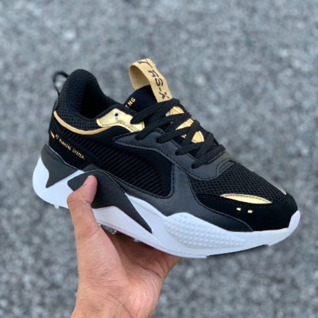 puma rsx black gold