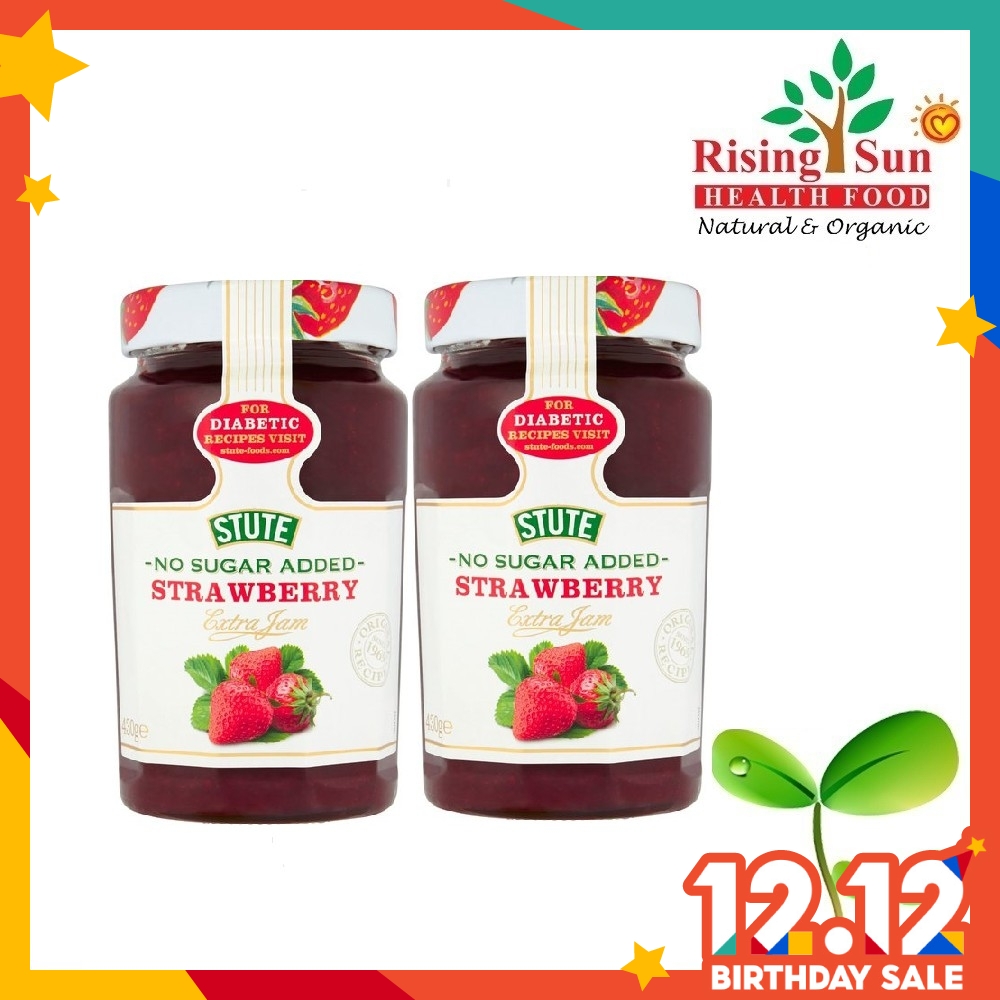 Stute Strawberry Jam Diabetic No Sugar Added 430G Twin Pack Shopee