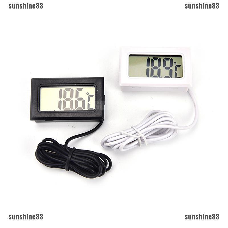 Andvari Thermometer Mini Large LCD Display Indoor Digital Fridge Thermometer With Hook For Room Or Fridge