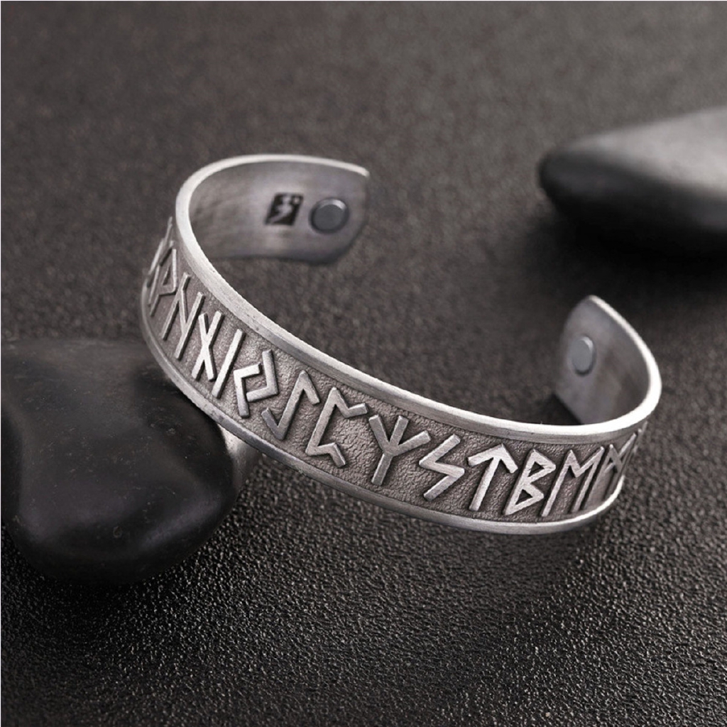 Norse Magnetic Cuff Viking Bracelet Stainless Steel Fashion Health Accessories