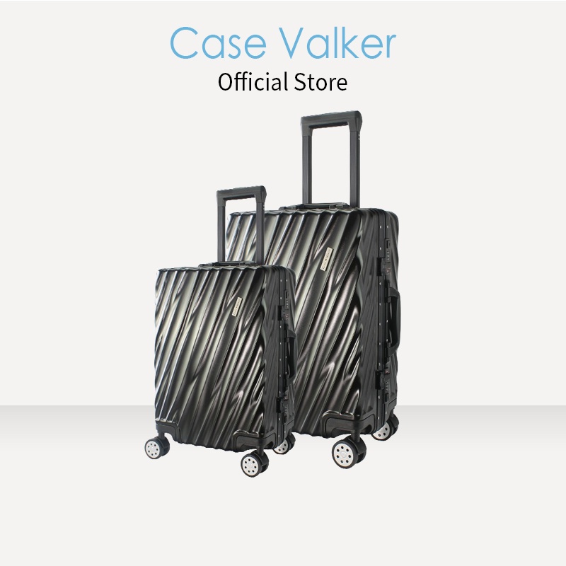 Case Valker Signature Aluminium Frame OnyX Real PC 2 in 1 TSA Luggage