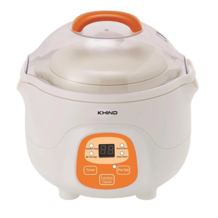 KHIND 0.7L Baby Porridge Soup Chawanmushi Steam Cooker Ceramic Pot BPS07 / BP12 1 Litre Periuk Bubur Sup