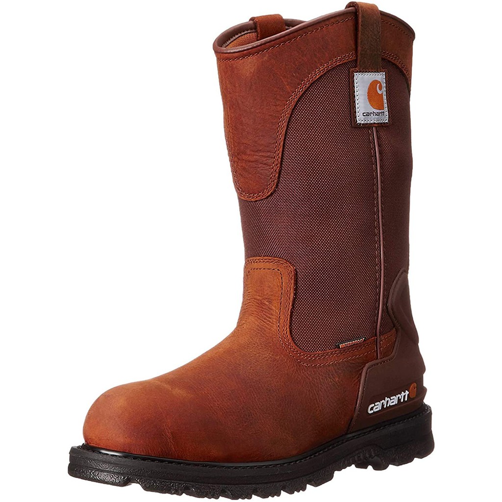 Carhartt Men's 11" Wellington Waterproof Soft Toe PullOn Leather Work