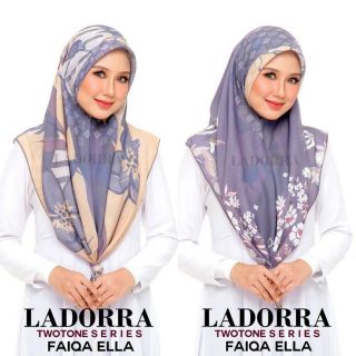 BAWAL LADORRA TWITONE SERIES FAIQA ELLA WARNA  TANAH DUSTY  