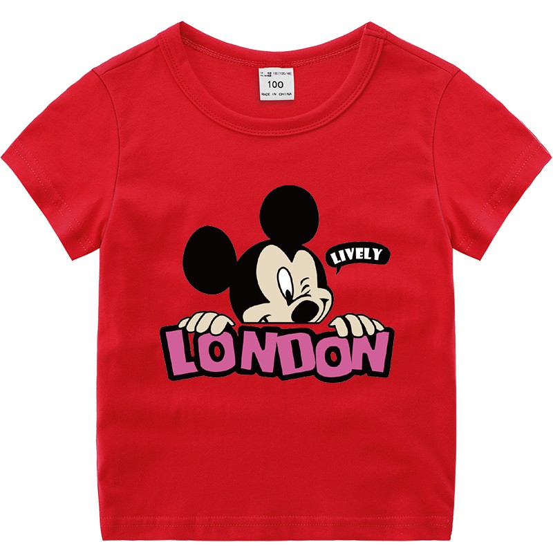 Summer Mickey Mouse Girls Boys T Shirt Girls Kid Printing Clothes Toddler Girls Teens Cartoon Sports Leisure T Shirts Children Clothing Baby Boy Short Sleeve Cotton T Shirt Shopee Malaysia