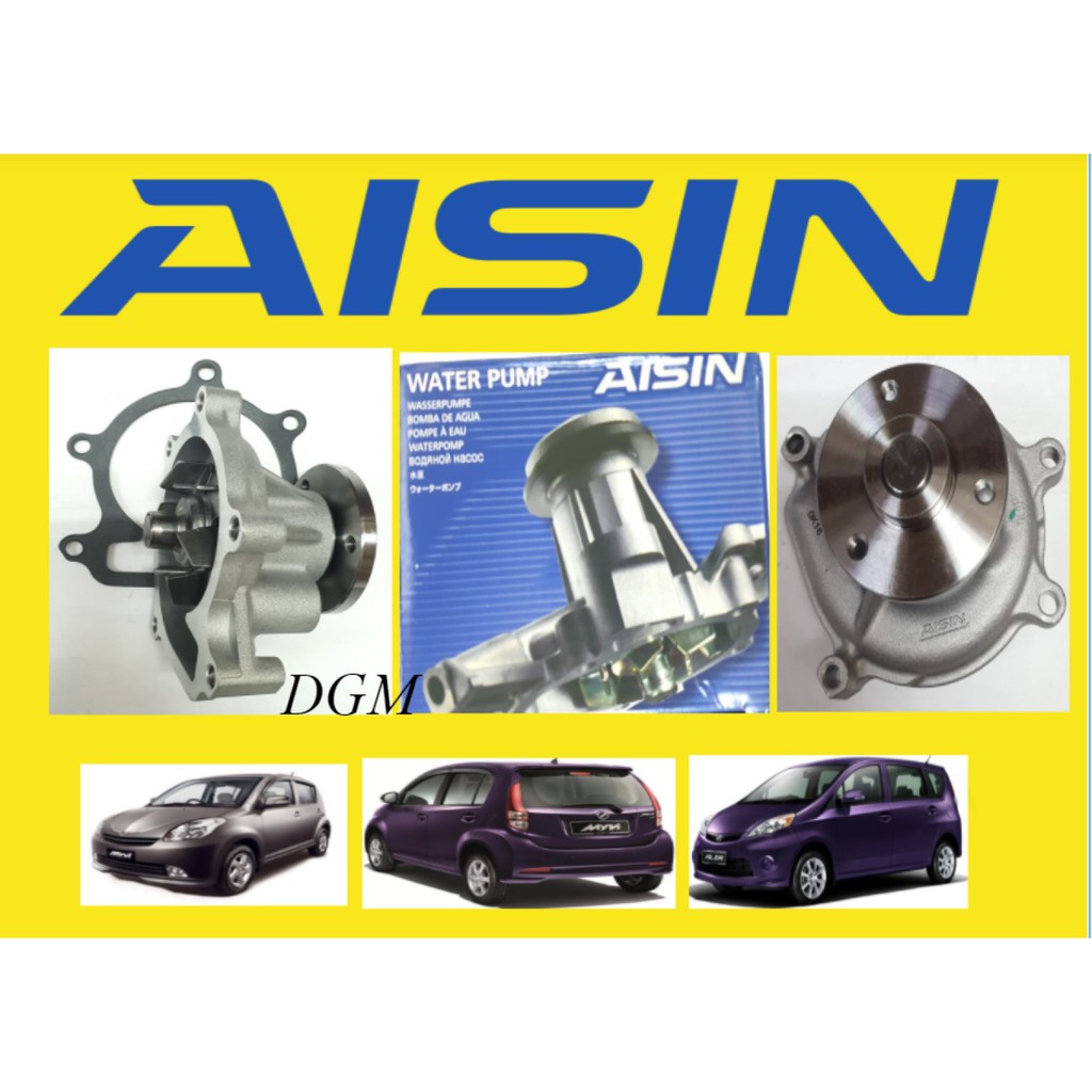 AISIN JAPAN Perodua Myvi Alza / Toyota Avanza F601 F602 1.3/1.5cc 20032016y Water Pump WPT165V