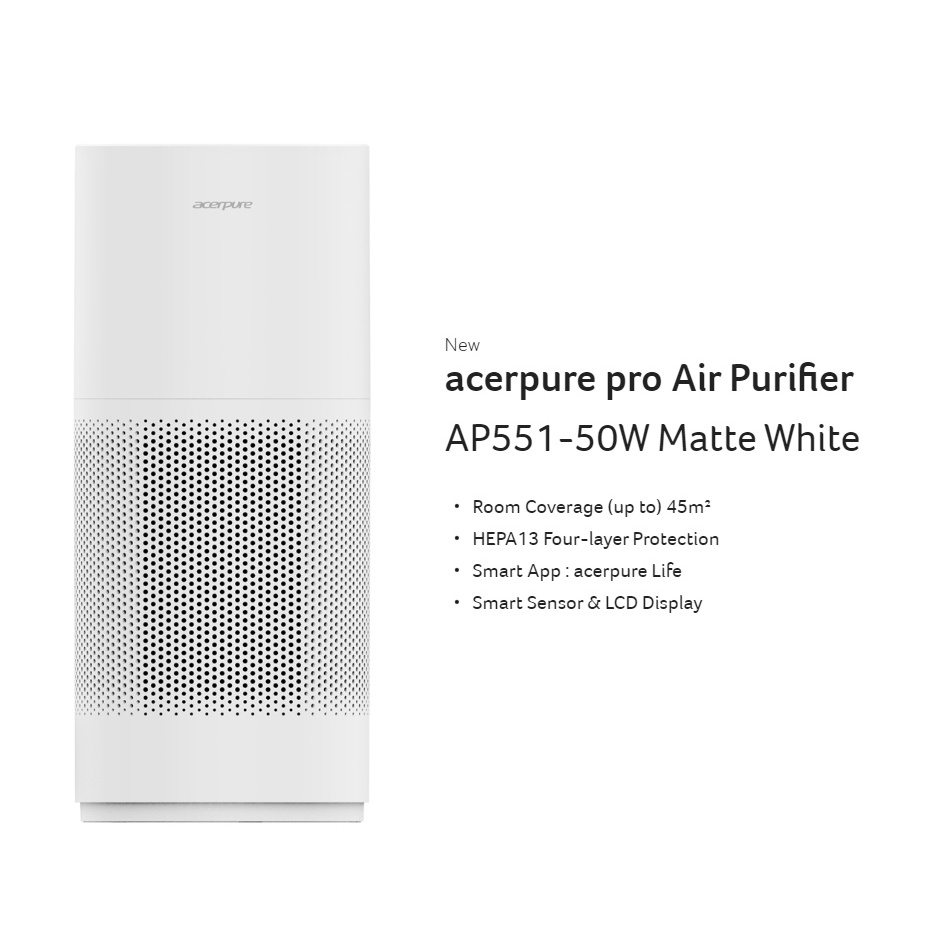 ACERPURE P2AP551 PRO AIR PURIFIER HEPA 13 FOURLAYER PROTECTION SMART