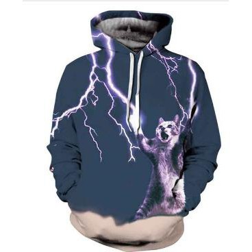 lightning cat hoodie