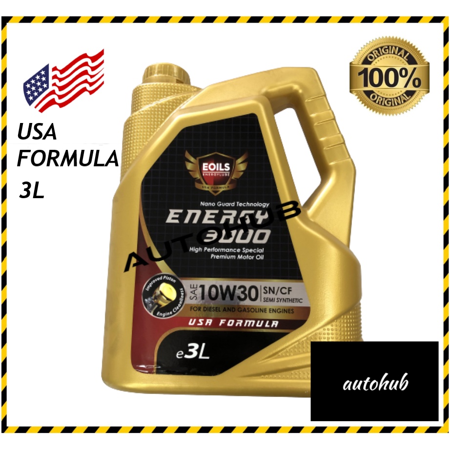 EOILS 10W30 Semi Synthetic Premium Engine Oil Lubricant USA Formula