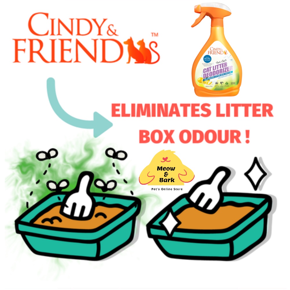 CINDY & FRIEND Cat Litter Deodorizer Spray/ Cleaner Spray AntiMarking