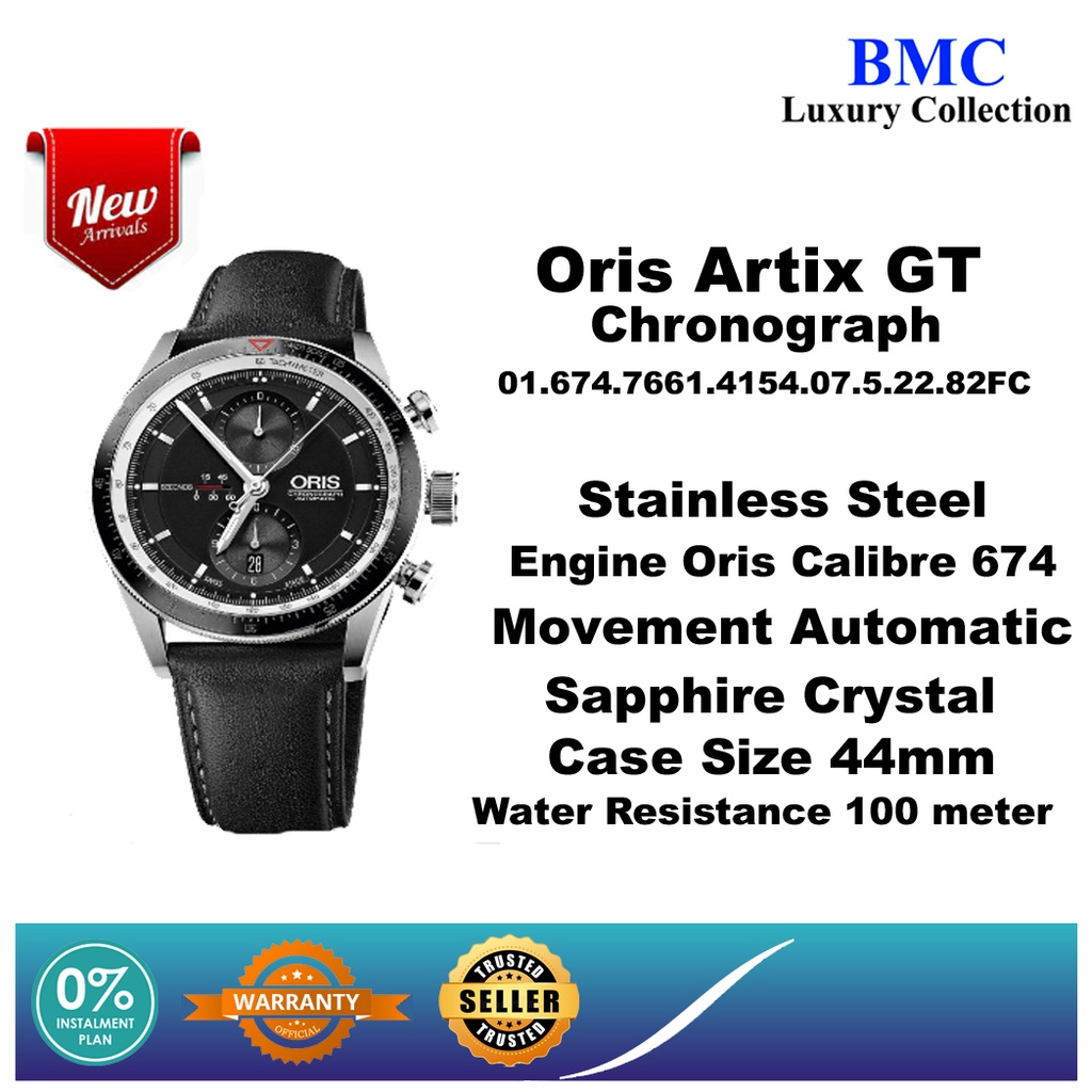 Oris Artix GT Automatic Chronograph Men's Watch(PREOWN) Shopee Malaysia