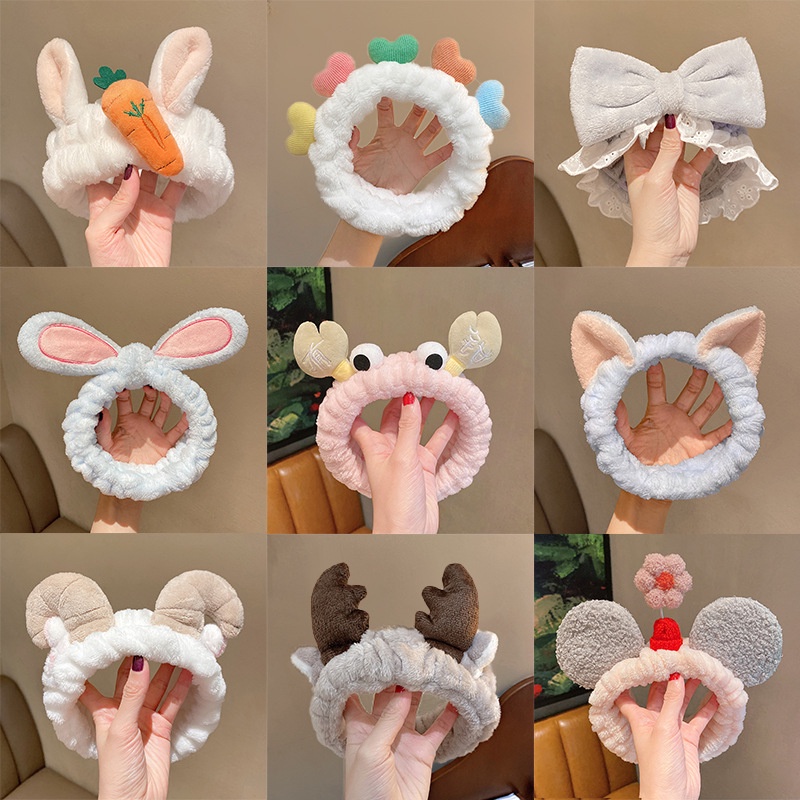 Wash Face Hair Band Accessories Sweet and Cute Celebrity Cat Ears Headbands  Wholesale Bow Cheap Headband for Women | Shopee Malaysia