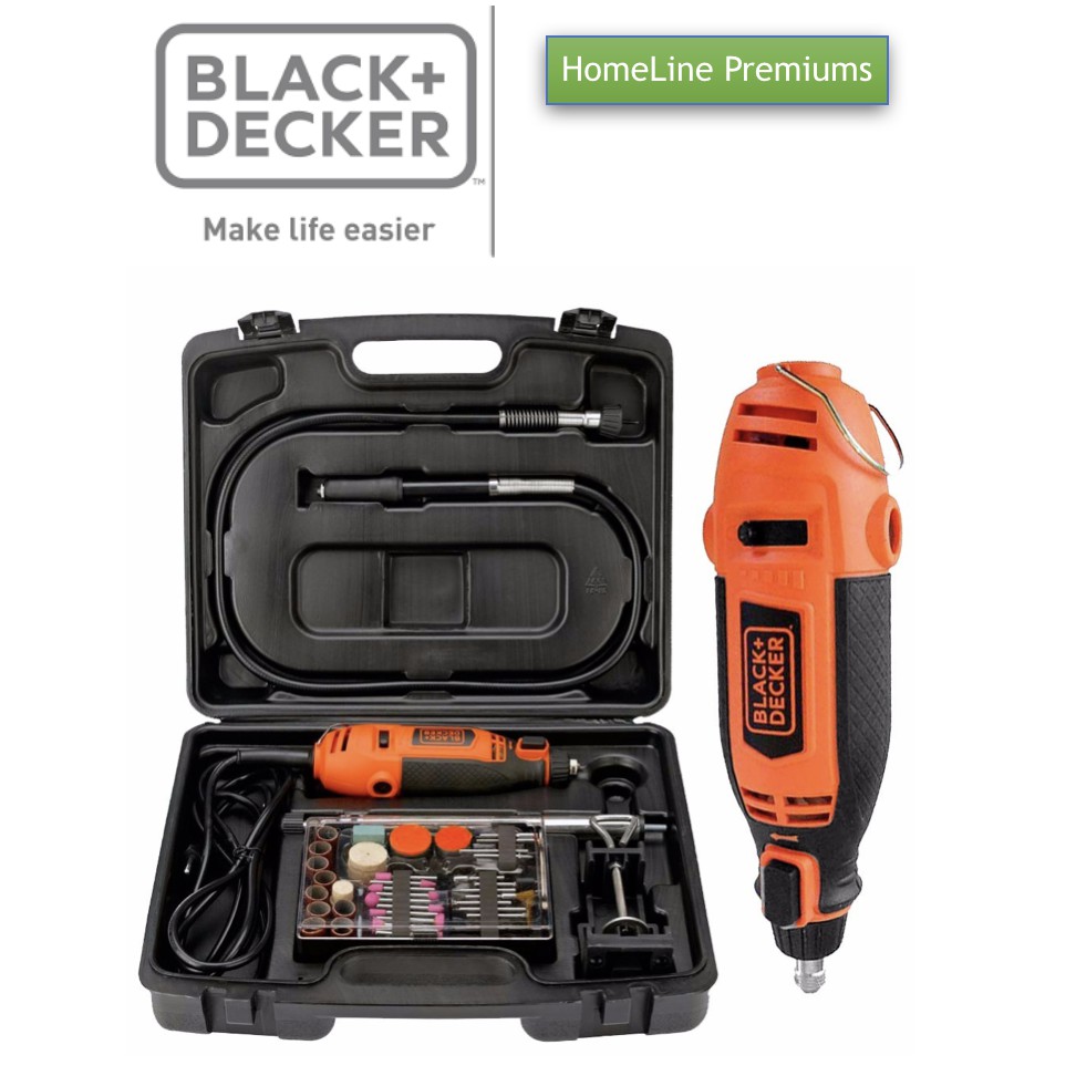 BLACK+DECKER RT18KA ROTARY TOOL WITH 114 PC ACCESSORIES Shopee Malaysia