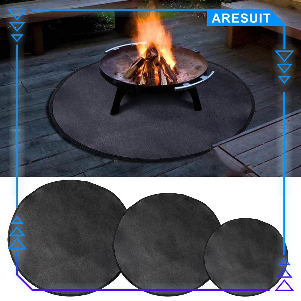 Aresuit 24 32 36inch Fire Pit Mat Round, Fire Pit Mat For Grass
