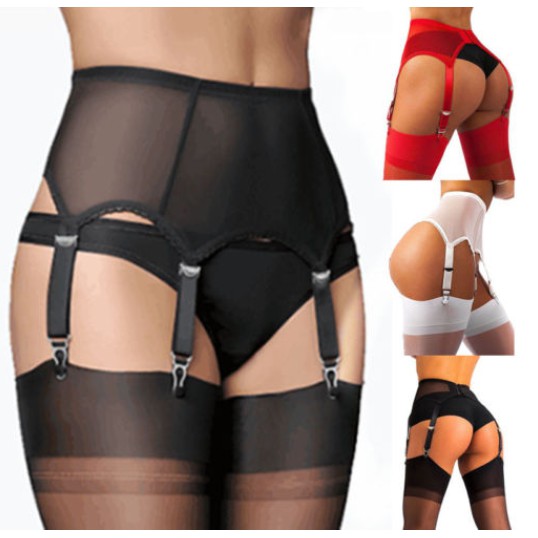 O L Deep Wide Narrow Lace Suspender Garter Belts Red White Black Shopee Malaysia