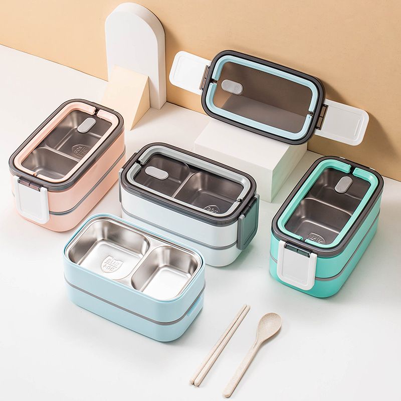 1400ml Transparent Bento Lunch Box BPA FREE Multilevel Dining Box ...