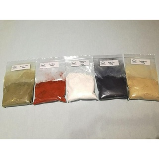 Natural Clay - yellow, blue, green , red & white & black 100grams