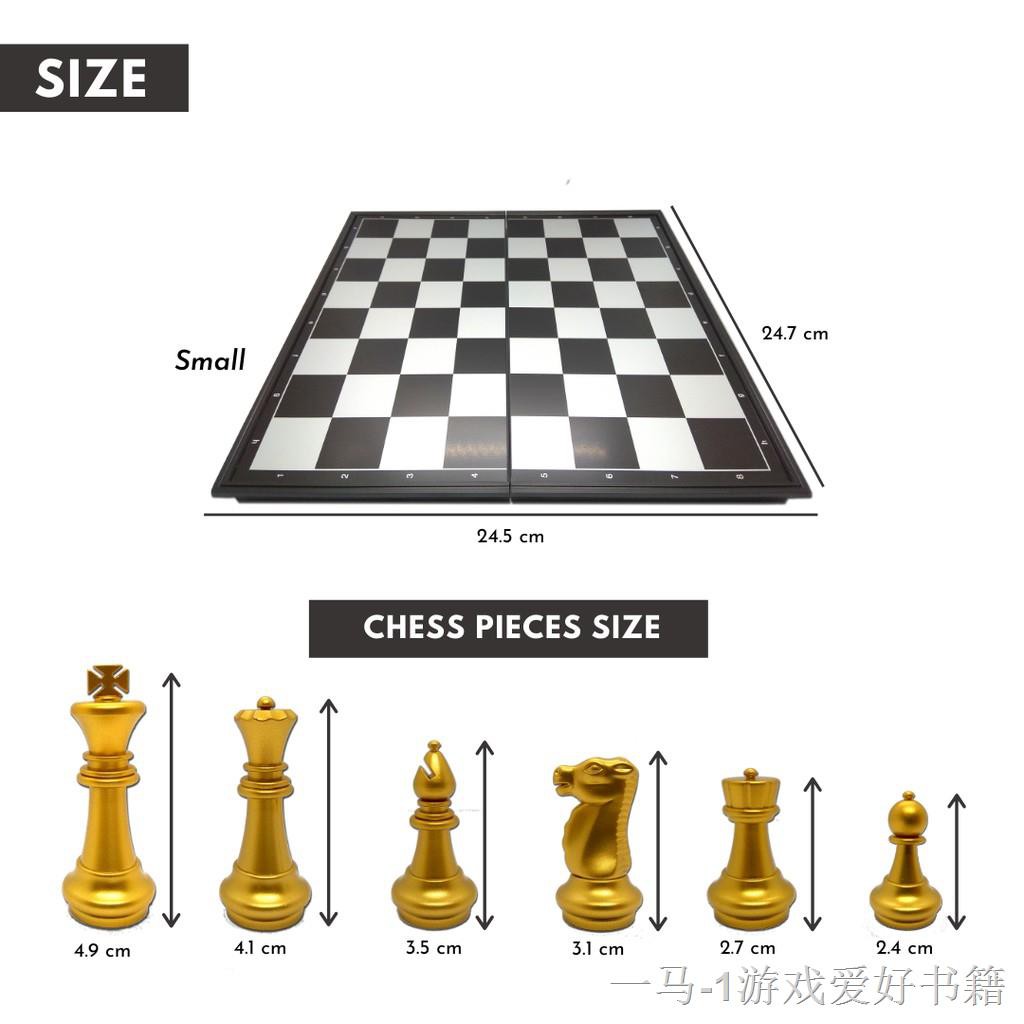 ✴Magnetic Chess Board Set / Catur - Gold & Silver Pieces Folding Hard Case  Box 3 Sizes | Shopee Malaysia