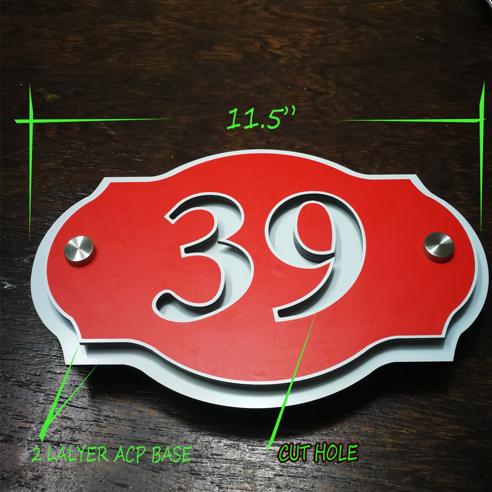 NOMBOR RUMAH PLAT TERKINI, NEW MODERN HOUSE NUMBER PLATE ...