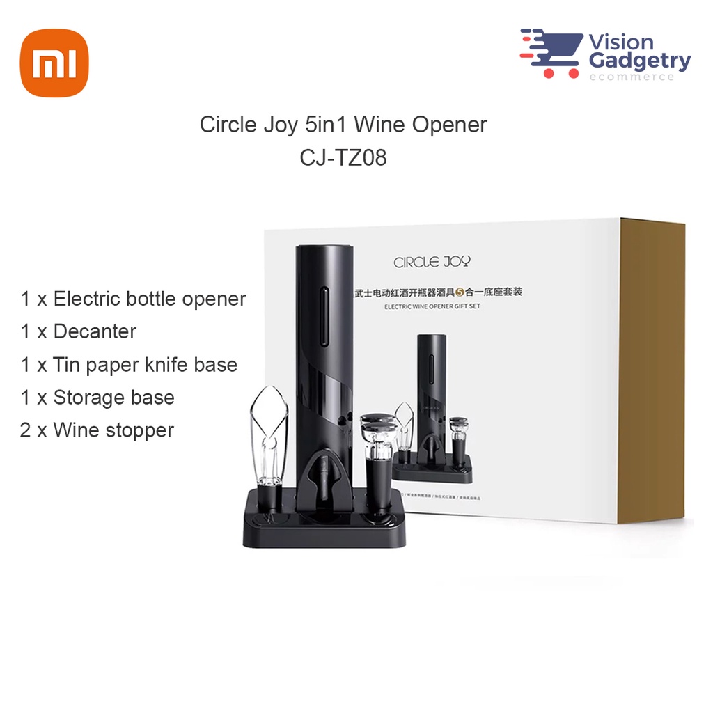 Xiaomi Circle Joy Wine Darth Vader Electric Wine Opener Decanter Stopper Cutter 5in1 Gift Set CJ-TZ08