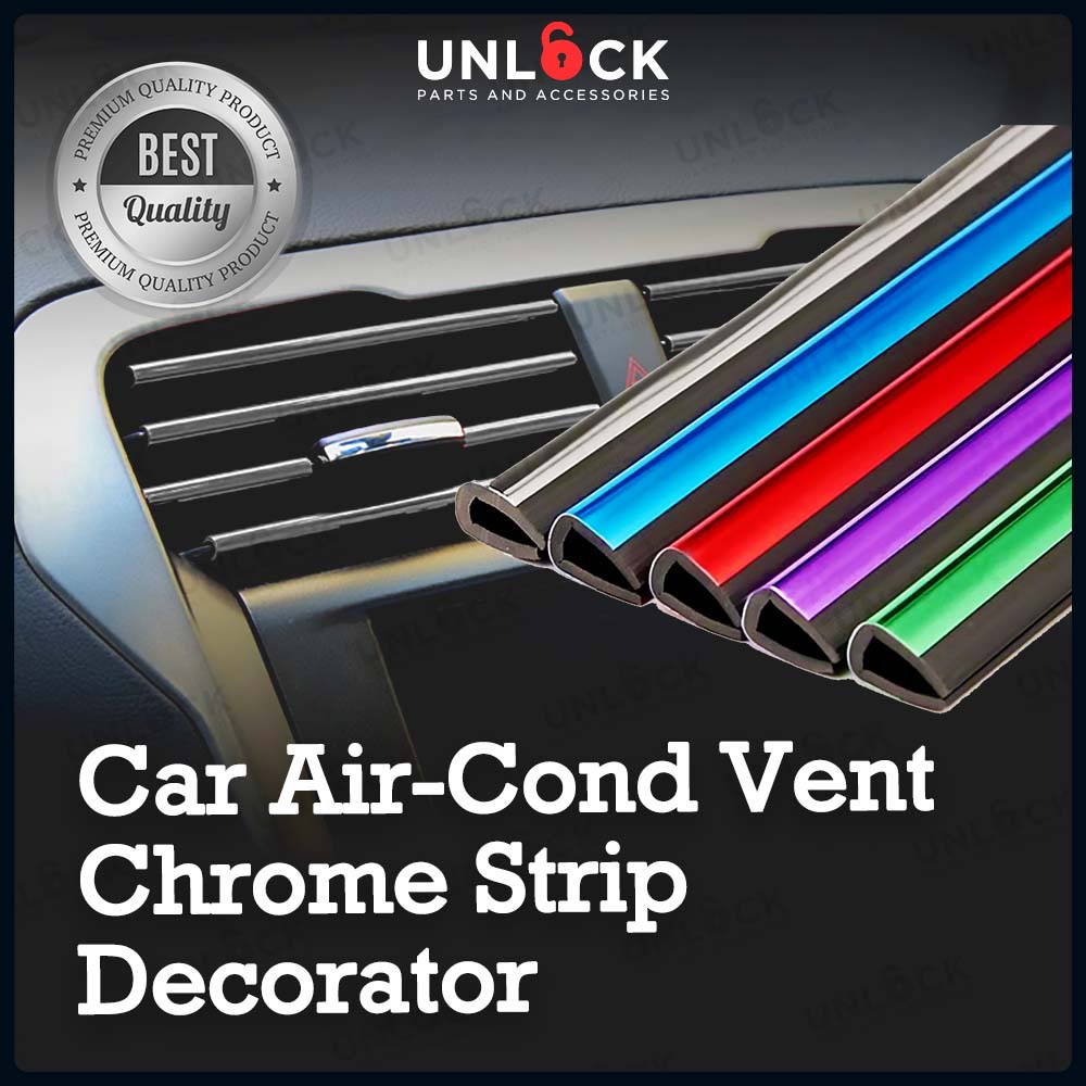 10 pcs Car Interior Chrome Strip decal trim Decoration Line Wire