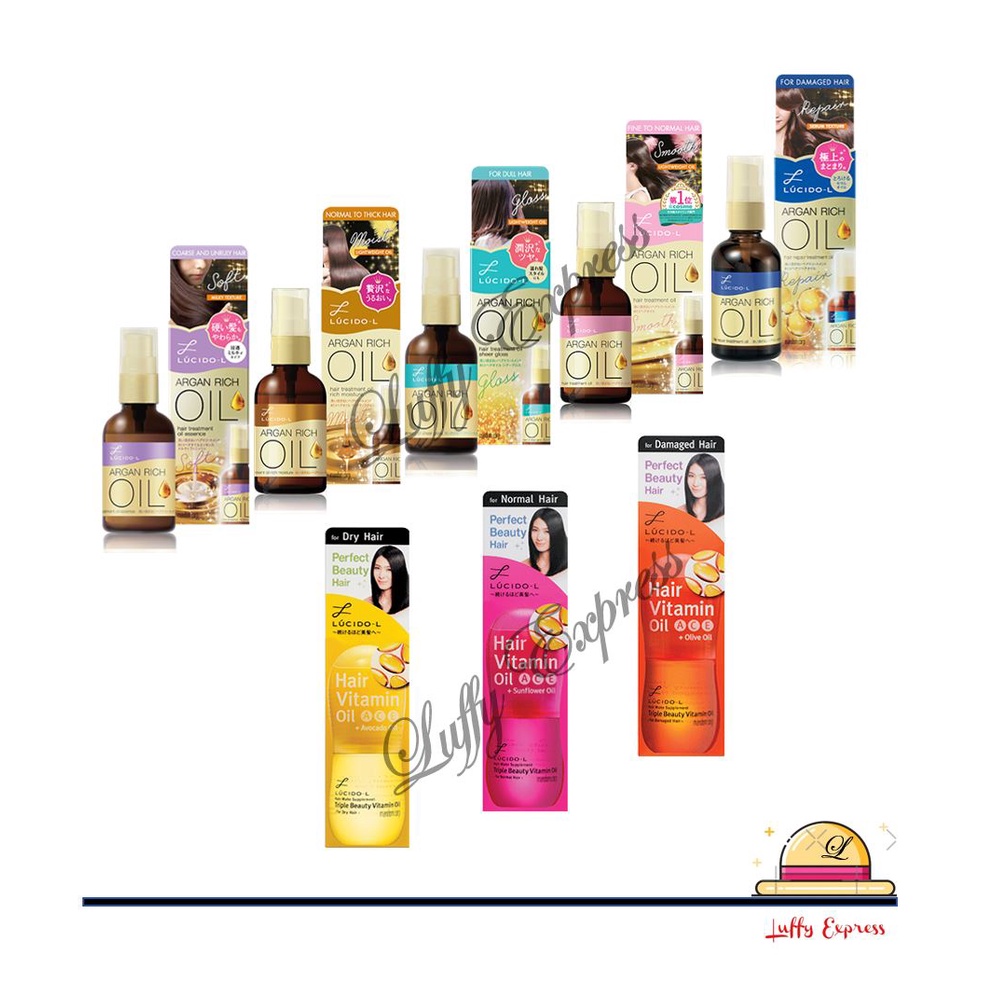 LUCIDOL Hair Treatment Oil Argan Rich / Repair / Rich Moisture 60ml