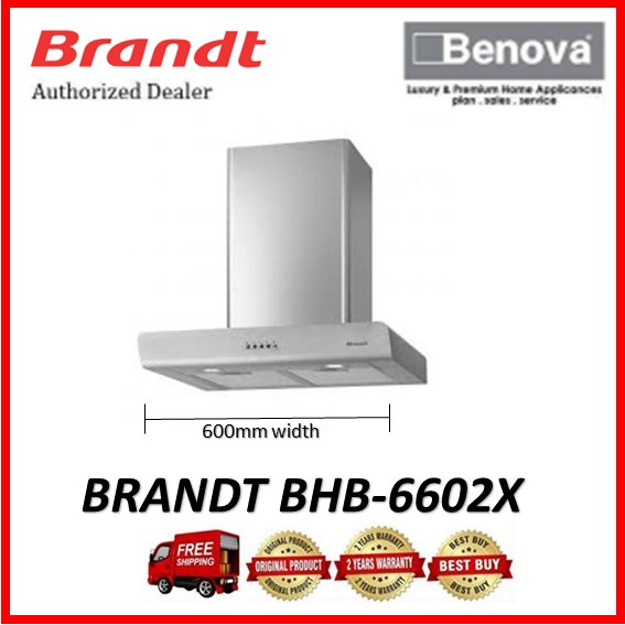 {READY STOCK, FAST SHIP} BRANDT BHB6602X 60cm chimney hood
