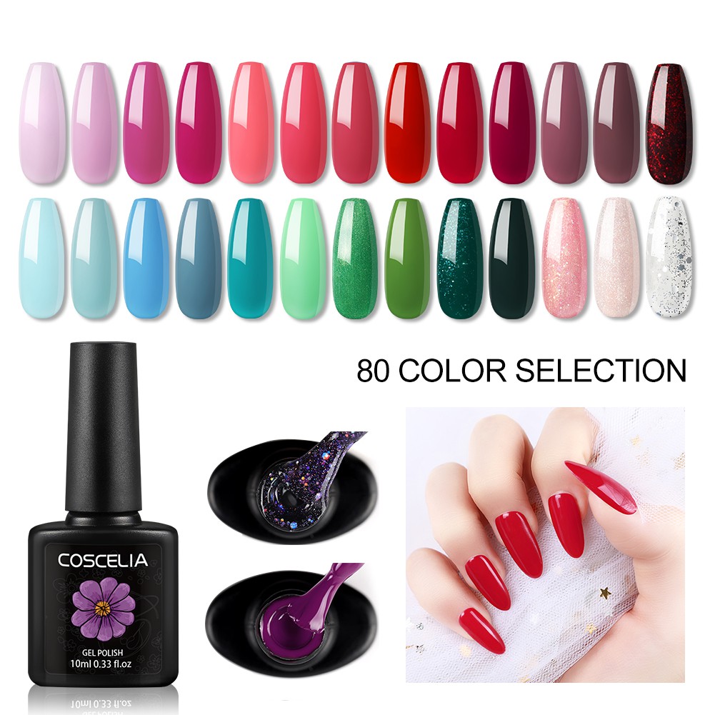 COSCELIA Nail Polish 10ml Gel Polish 1PC Nail Varnish Semi Permanent