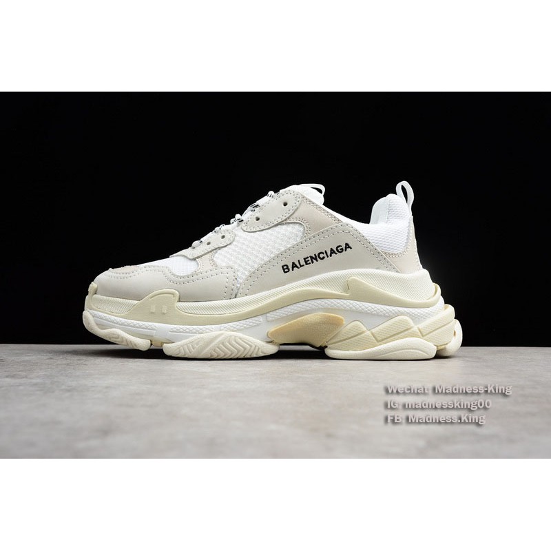 balenciaga triple s cream white
