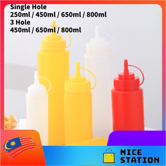 Botol Sos Bottle Plastic Squeeze Sauce Tomato Condiment Dispenser ...