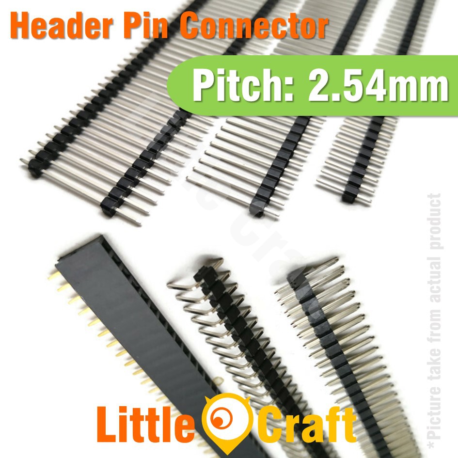 female For Arduino DIY 10 Pair 2.54mm 1X40 pin header Single row straight male 