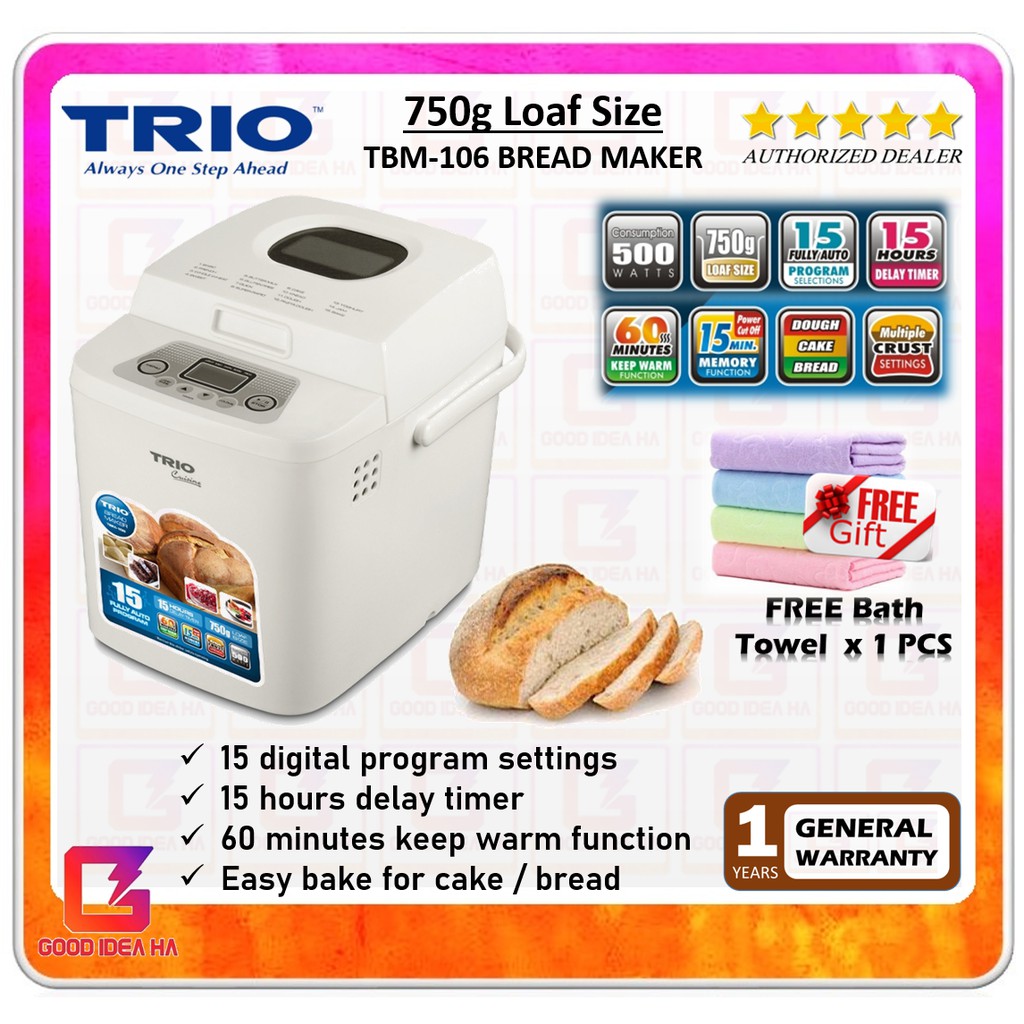 Buy Special Offer Trio 750g Homemade Non Stick Bread Maker Tbm 106 Tbm106 Seetracker Malaysia