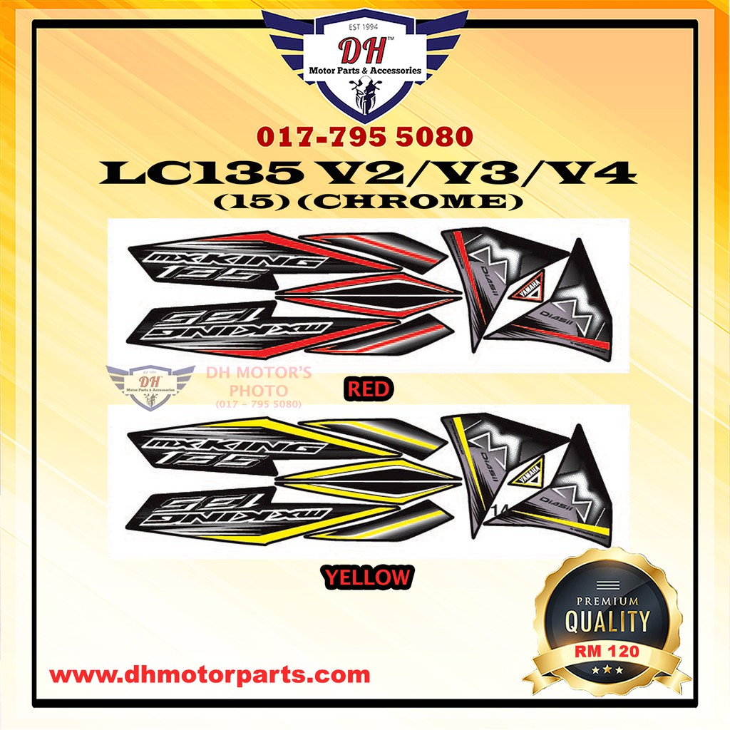 Lc135 V2 V3 V4 Sticker Body Yamaha Lc 135 Mx King Vietnam 15