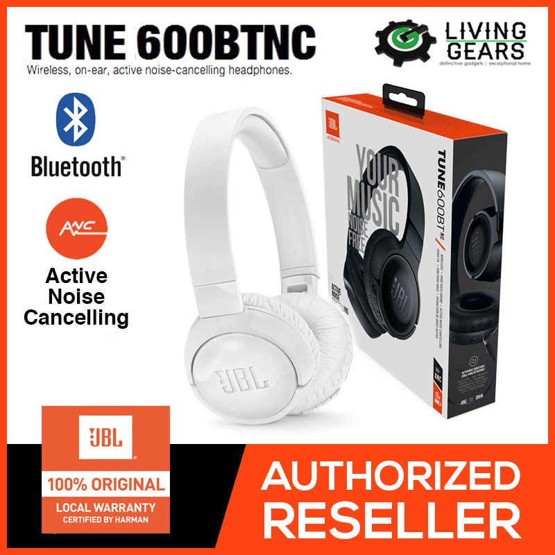 Jbl Tune 600 Btnc Wireless On Ear Bluetooth Active Noise Canceling Tune 600btnc Shopee Malaysia