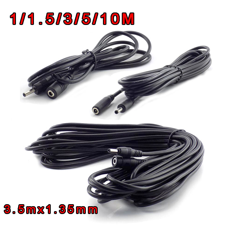 3.5x1.35mm Male to Female 5V 2A DC Power Cable Extension Cord Adapter Connector for CCTV Camera Led Light Strip