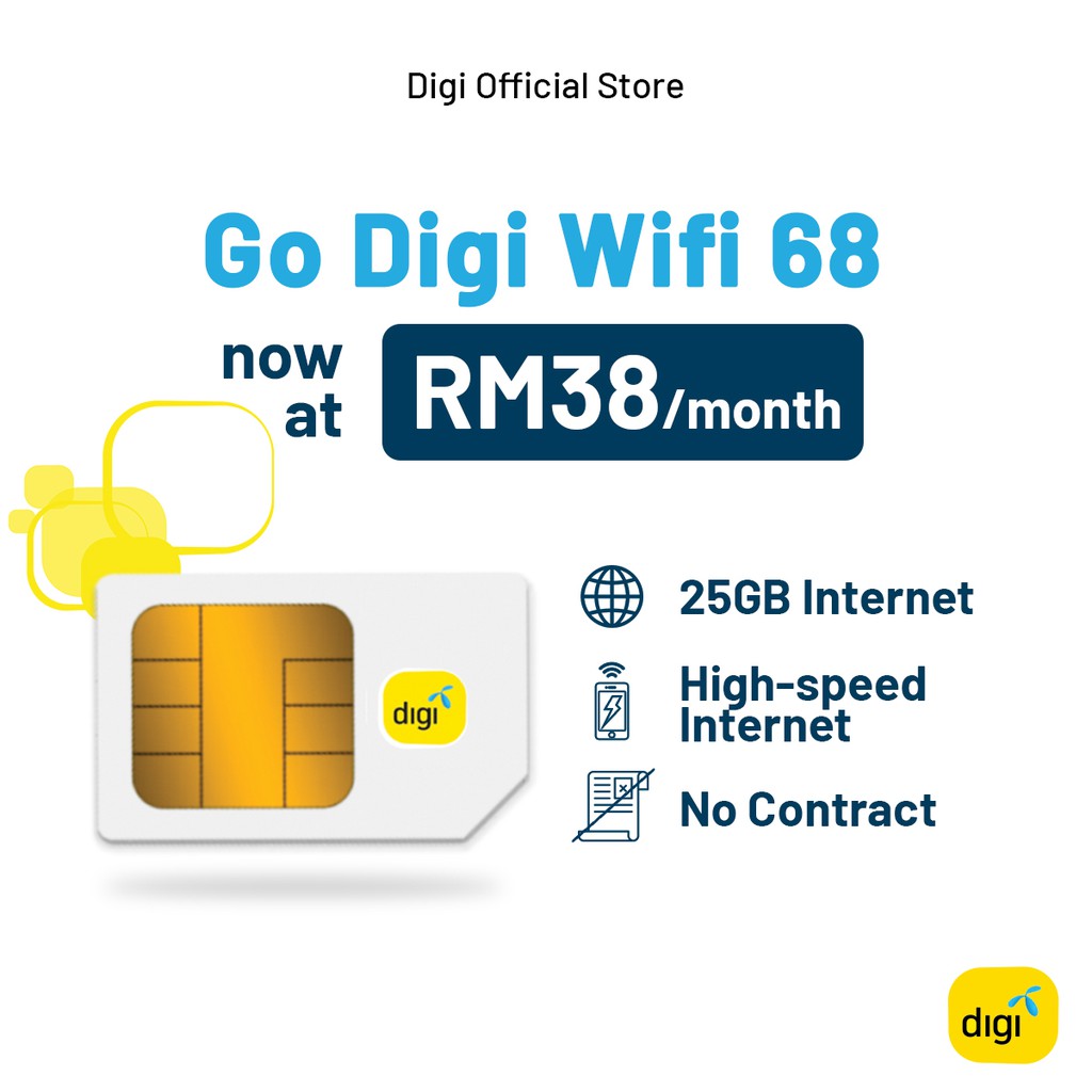 Go Digi WiFi 68 Broadband SIM 20GB + 5GB Bonus Internet | Shopee Malaysia