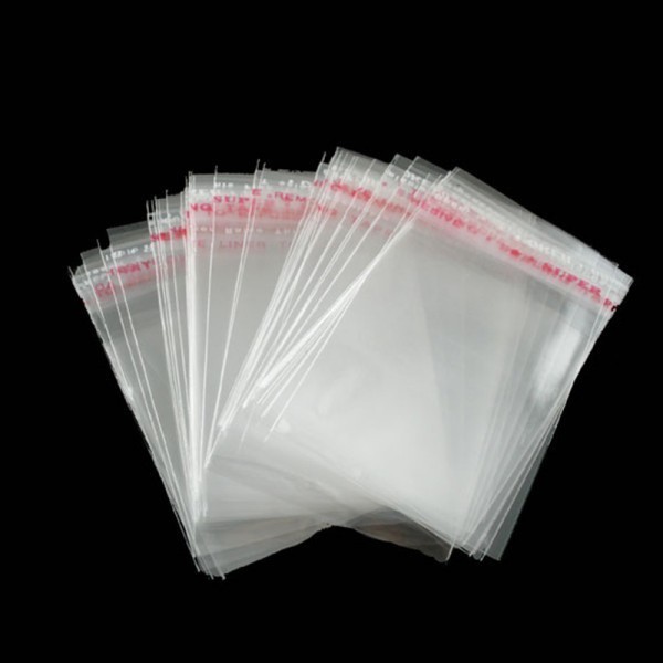 200Pcs OPP Self Adhesive Seal Mini Plastic Bag Clear Jewelry Package ...