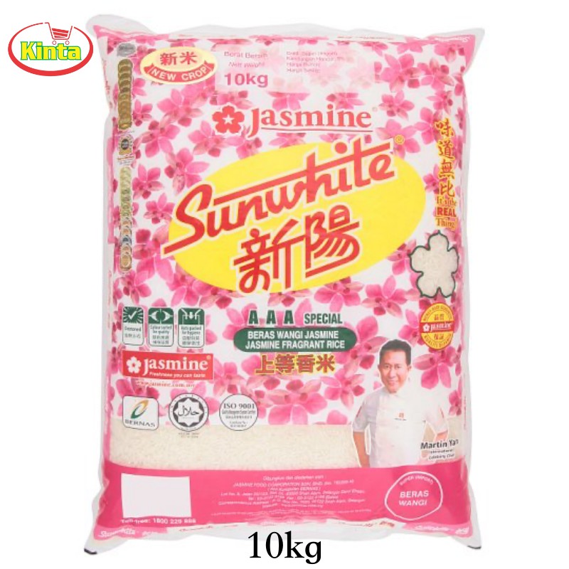 Jasmine Sunwhite Aaa Fragrant Rice Beras Wangi 10kg Malaysia