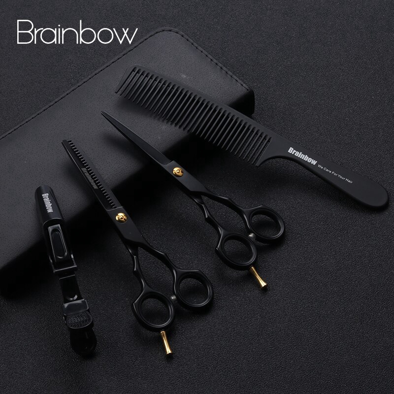 Brainbow 5 5 Professional Black Japan Hair Scissors Cutting