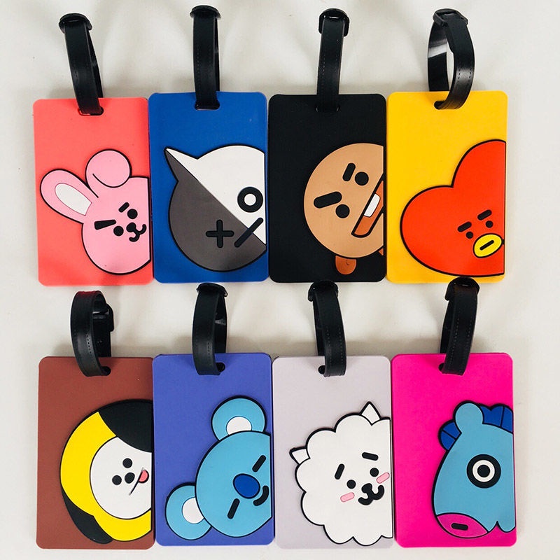 BTS Luggage tag, Cartoon PVC Luggage tag, Bangtan Boys Luggage tag