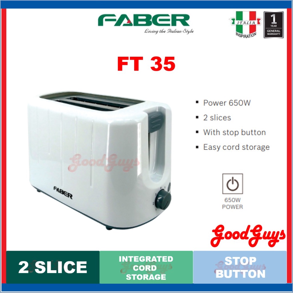 Faber Toaster FT 35 / FT35 650W 2-side short toaster