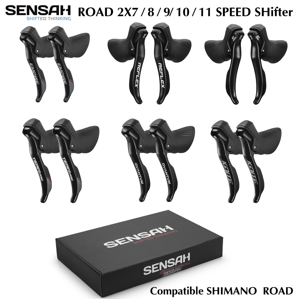 SENSAH bike shifter Road Bike Shifter 2x7/2x8/2x9/2x10/2x11 Speed Bicycle Derailleur Groupset For Shimano Claris Sora BI