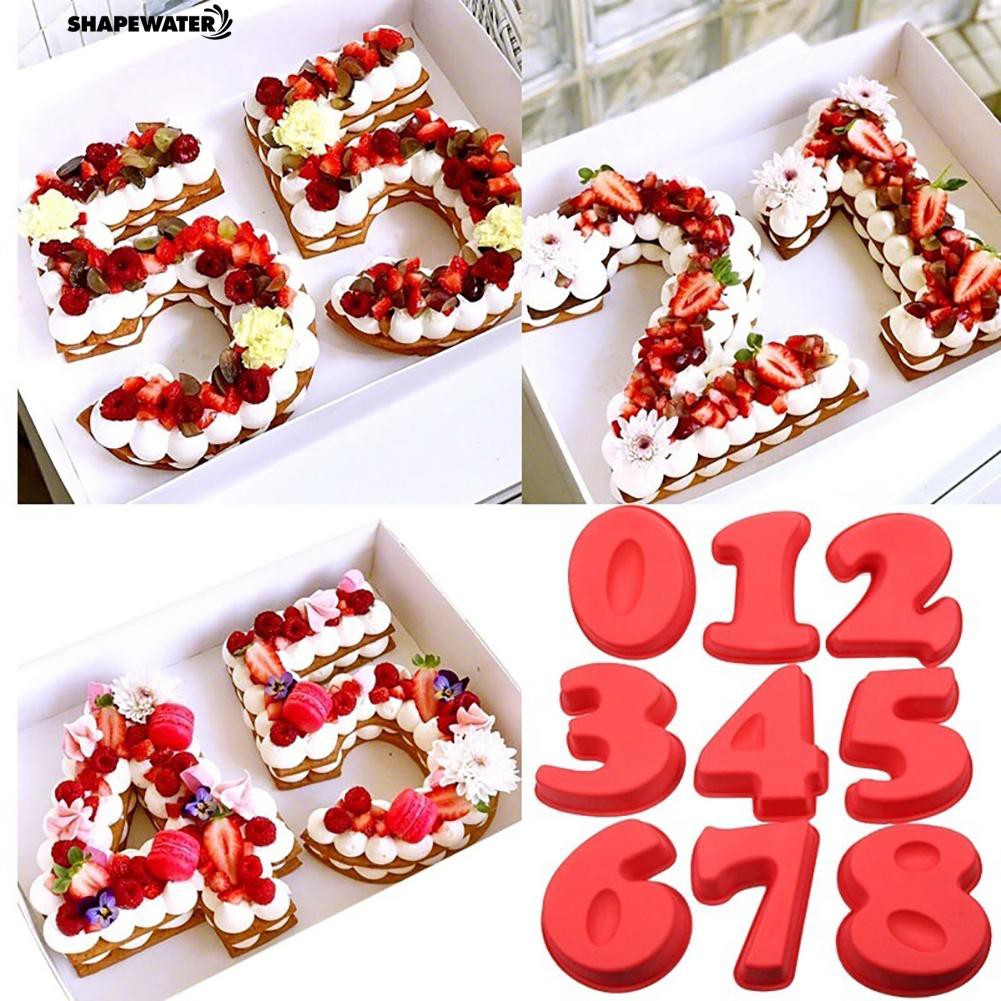 number 4 cake mold
