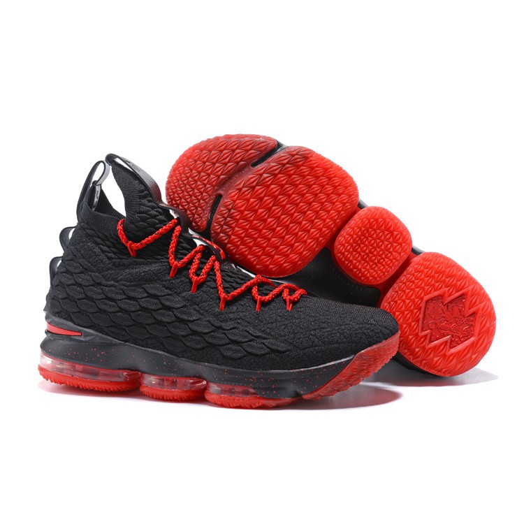 lebron 15 black and red
