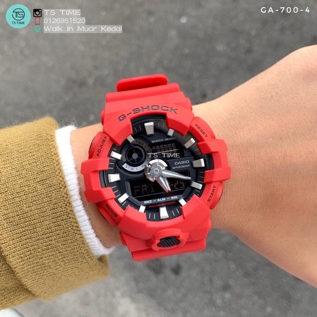 g shock ga700 red